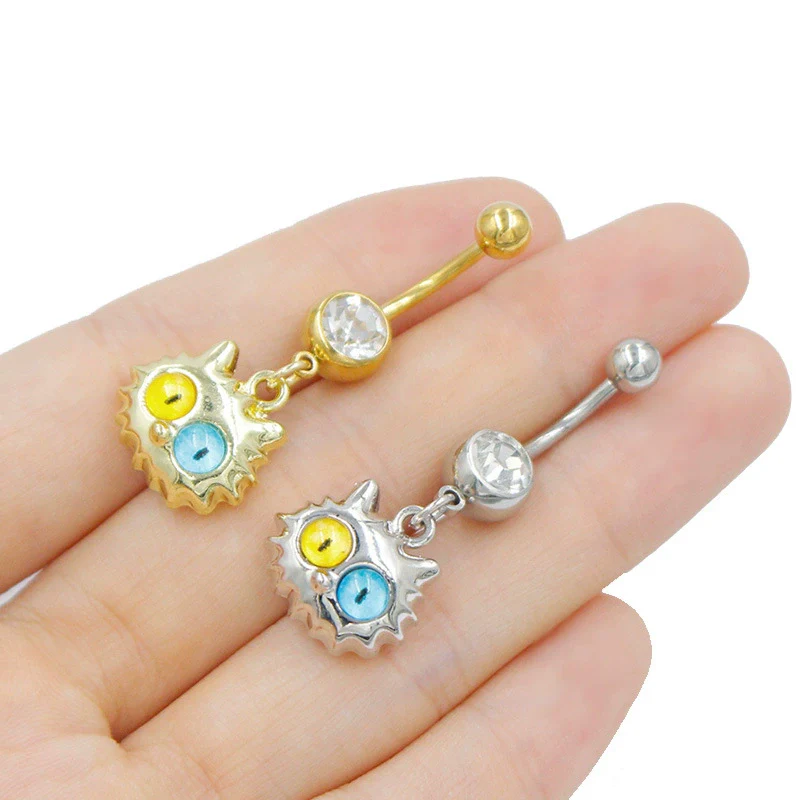 Belly Button Ring Zinc Alloy Heart Shape Unisex Alien Style - Image 2
