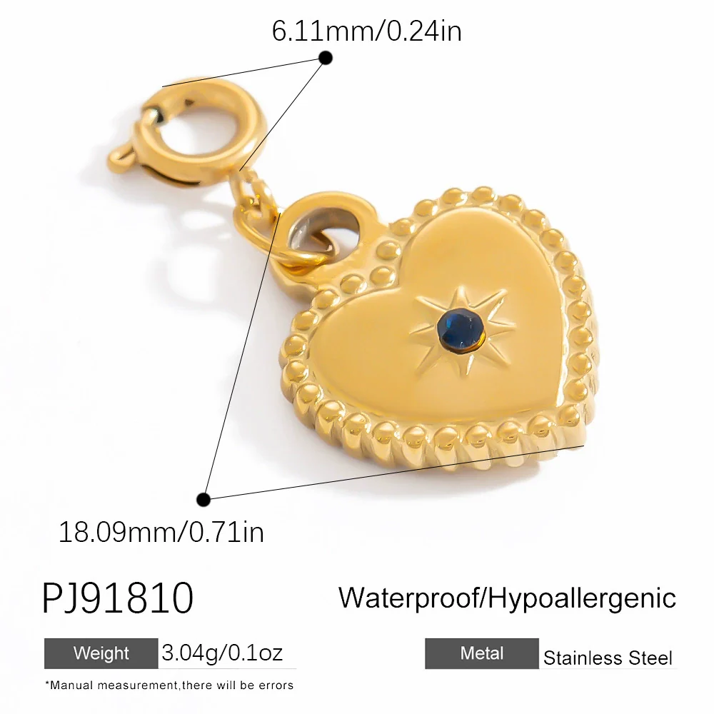 Bikini Buckle Jewelry Accessories Stainless Steel Electroplated With Flowers Love Pattern Ocean Style Minimalist Natural - Image 11