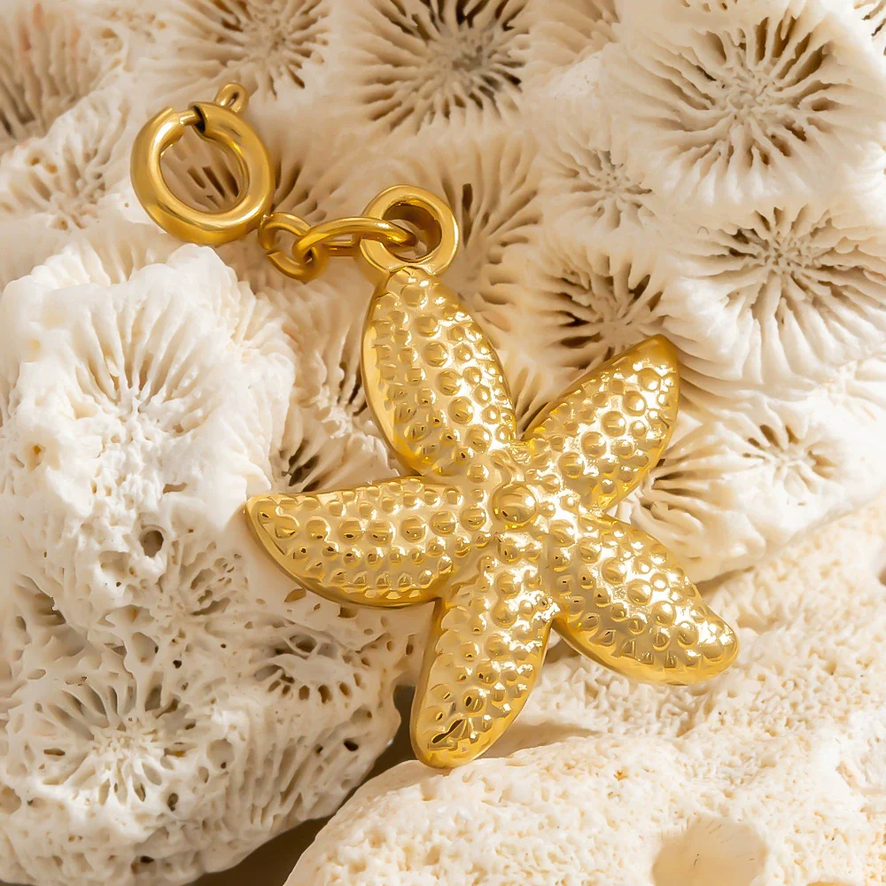 Bikini Buckle Jewelry Accessories Stainless Steel Electroplated With Flowers Love Pattern Ocean Style Minimalist Natural - Image 4