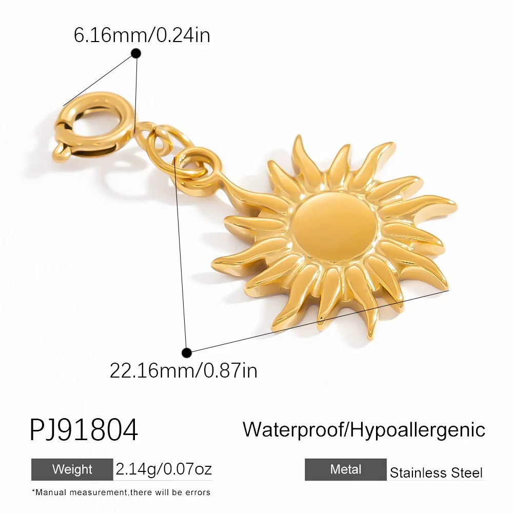 Bikini Buckle Jewelry Accessories Stainless Steel Electroplated With Flowers Love Pattern Ocean Style Minimalist Natural - Image 6