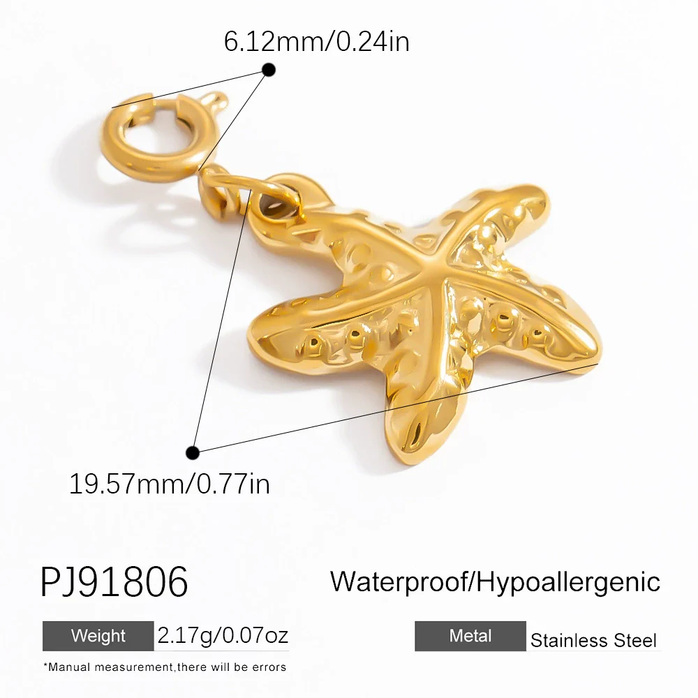 Bikini Buckle Jewelry Accessories Stainless Steel Electroplated With Flowers Love Pattern Ocean Style Minimalist Natural - Image 8