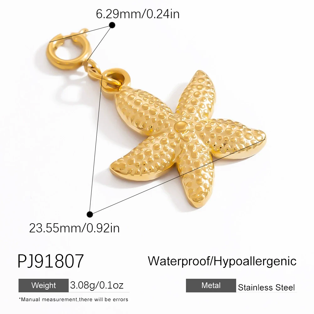 Bikini Buckle Jewelry Accessories Stainless Steel Electroplated With Flowers Love Pattern Ocean Style Minimalist Natural - Image 9