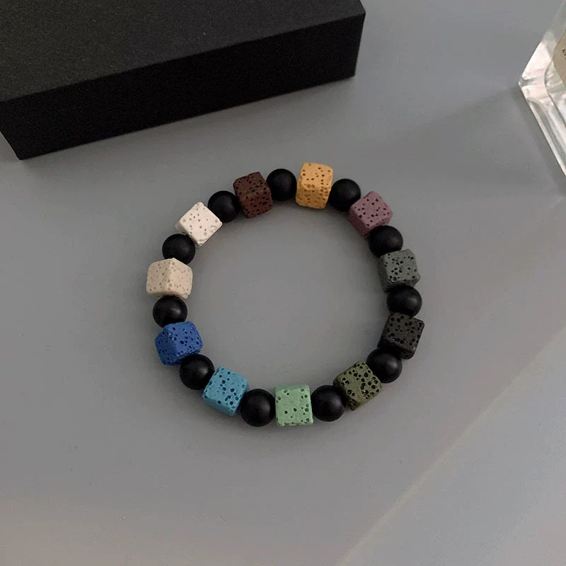 Billiards Bracelet Stone Alloy Geometric Cross Enamel Handmade Unisex - Image 20