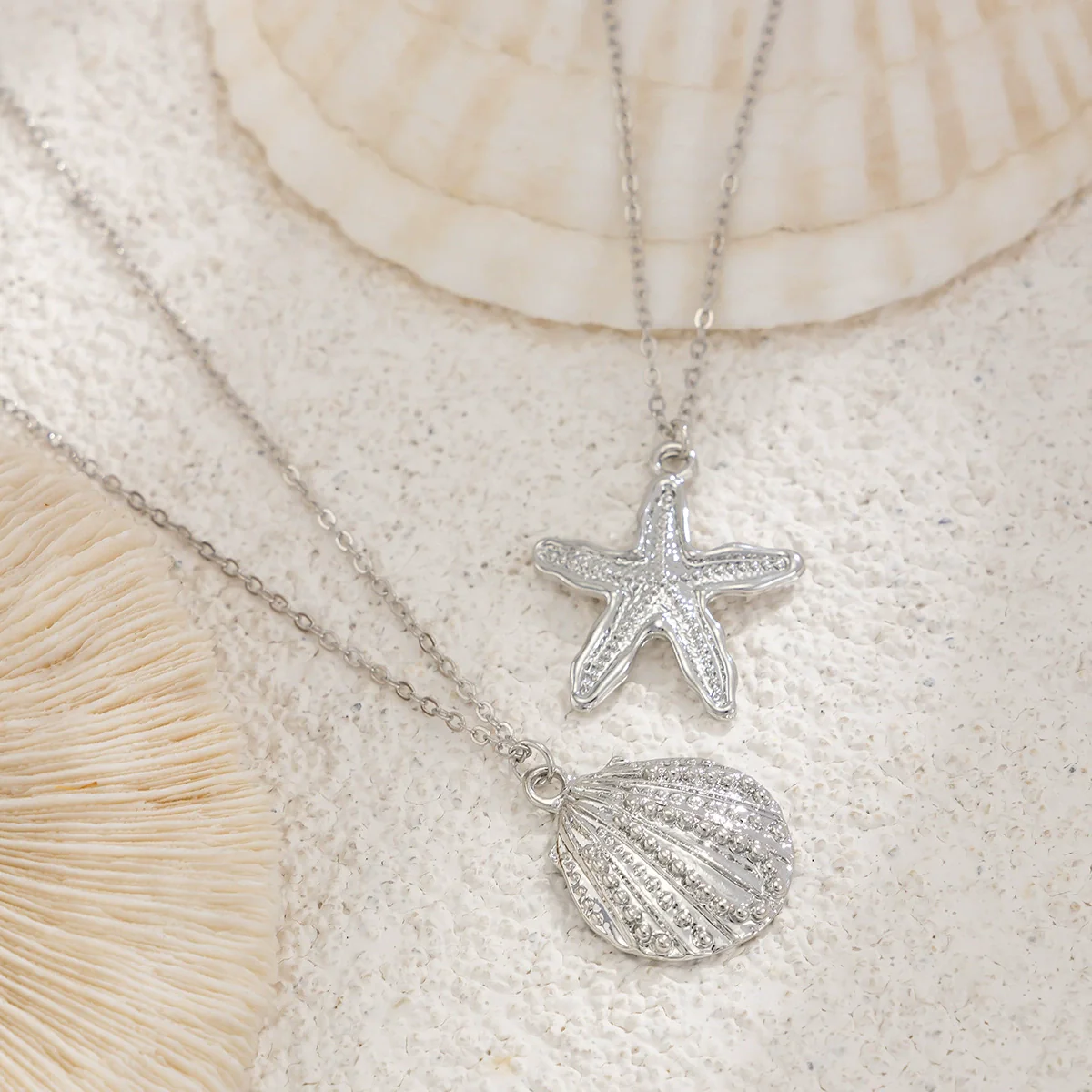 Body Chain Metal Starfish Fan Shell Pendant For Female Casual Style - Image 4