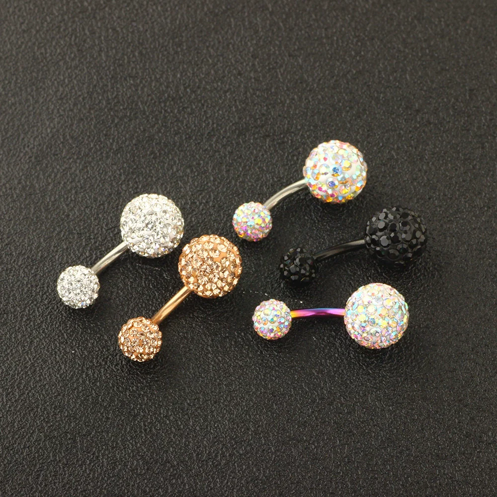 Body Piercing Jewelry Stainless Steel Drill Ball Set Navel Nail With Seiko Treatment - Image 4