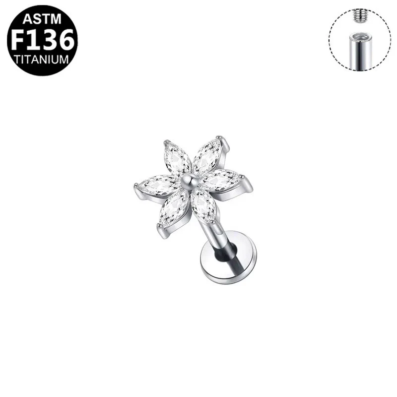 Body Piercing Jewelry Titanium Alloy Copper Stainless Steel Geometric Electroplating Unisex - Image 9