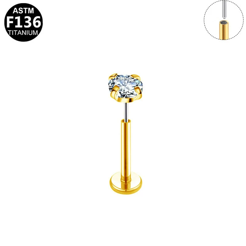 Body Piercing Lip Nail Ear Nail Pin Copper Stainless Steel Geometric Electroplating Unisex - Image 10