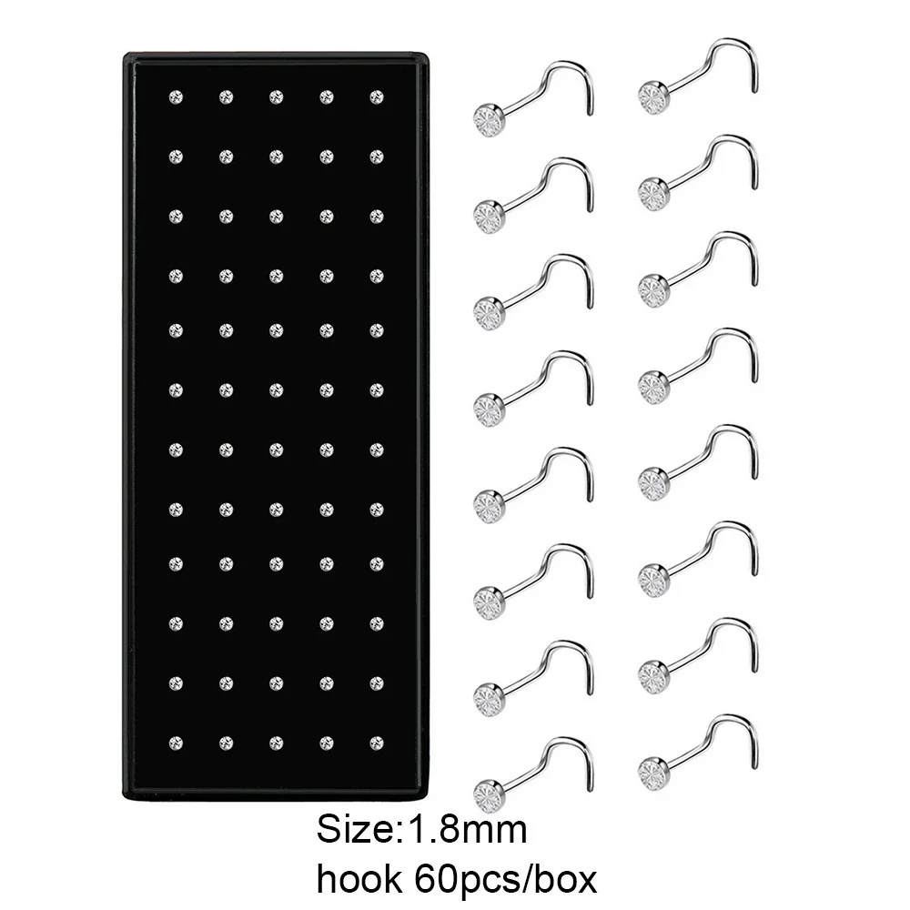 Body Puncture Stainless Steel Nose Nail Geometric Pattern Diamond Style Unisex - Image 11