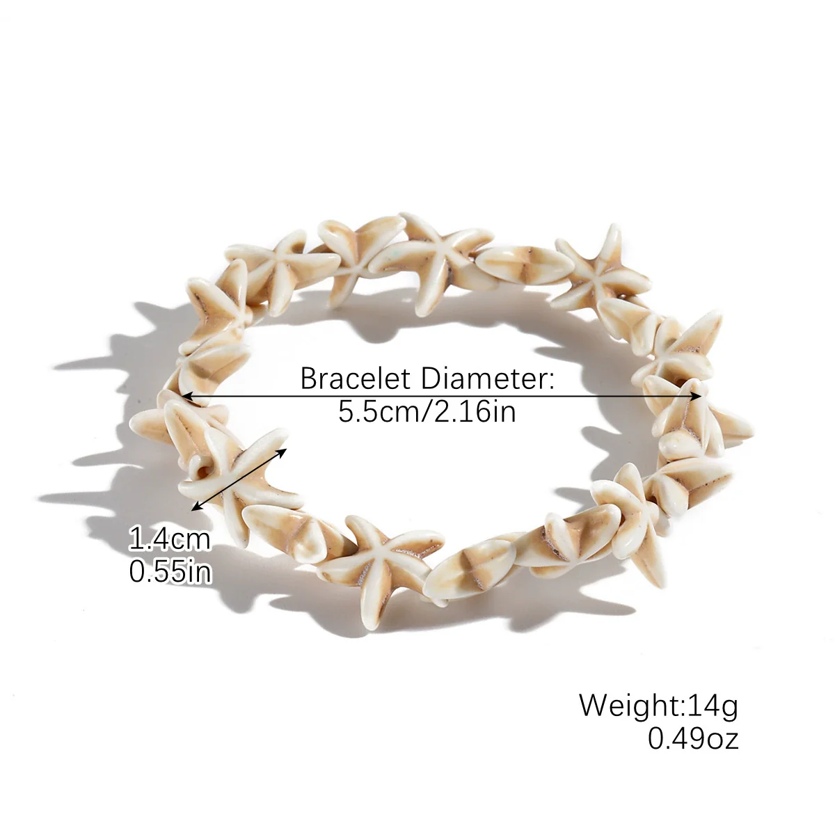 Bohemian Handmade Natural Shell Starfish Bracelet With Geometric And Animal Patterns - Image 4