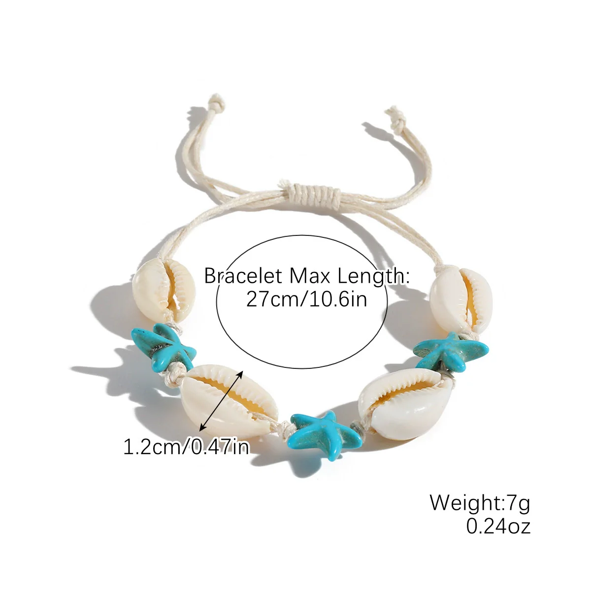 Bohemian Handmade Natural Shell Starfish Bracelet With Geometric And Animal Patterns - Image 8