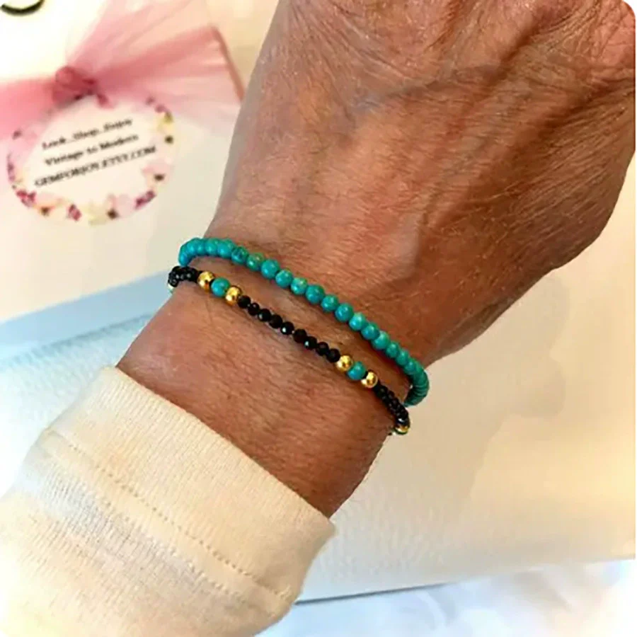 Bohemian Style Turquoise Heart Handmade Bracelet Set For Unisex - Image 15