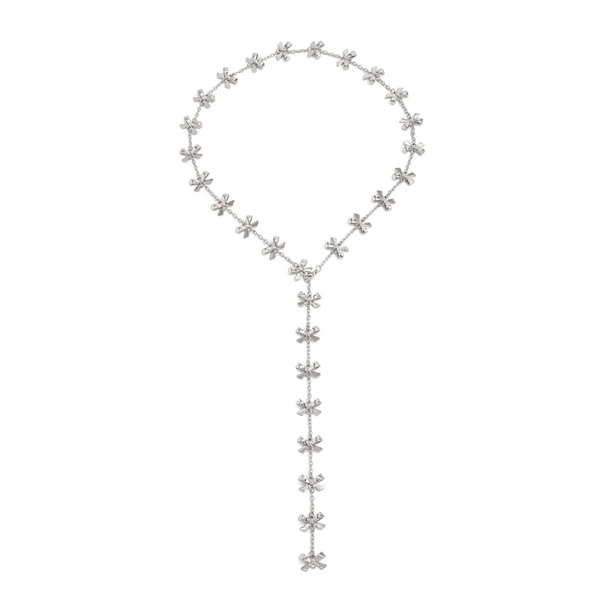 Bow Cross Imitation Pearl Tassel Long Clavicle Chain Jewelry - Image 11