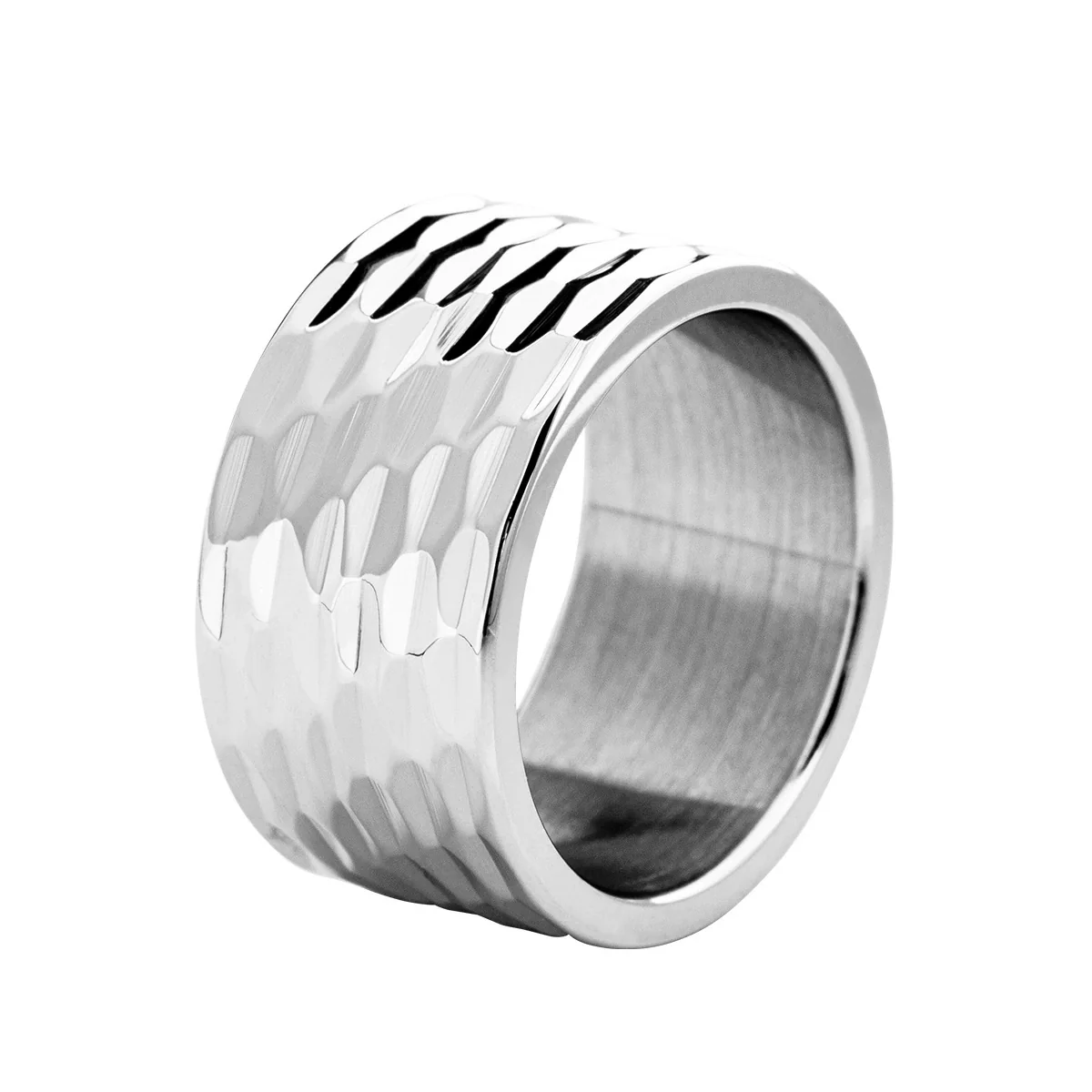 Bracelet And Big Ring Jewelry Titanium Steel Geometric Pattern Electroplated Unisex - Image 6
