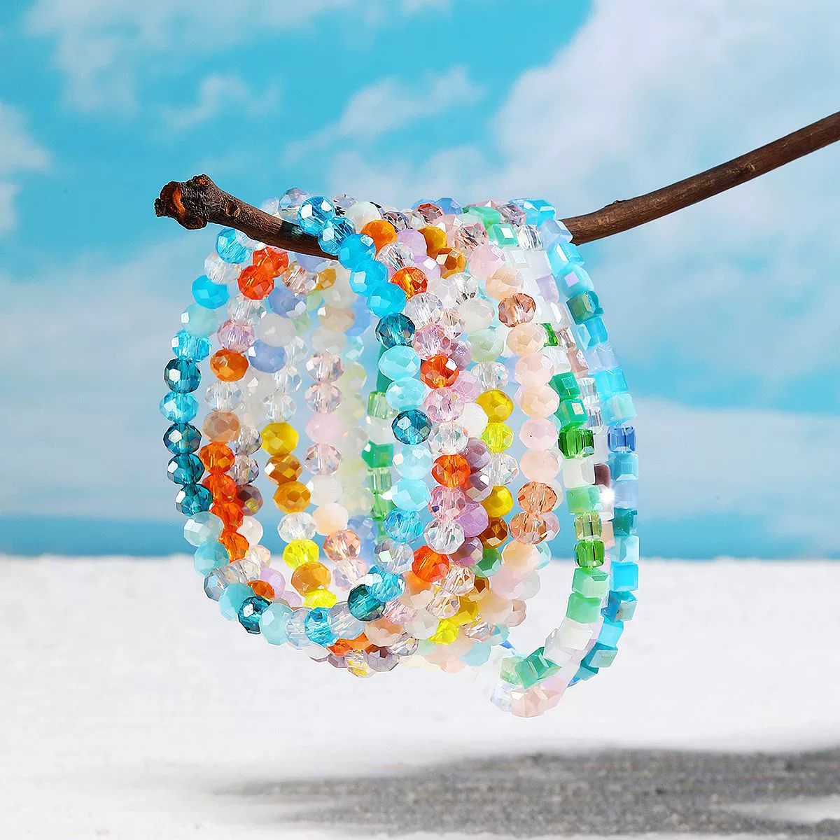 Bracelet Artificial Crystal Geometric Bohemian Small Fresh Polishing Women's - Image 3