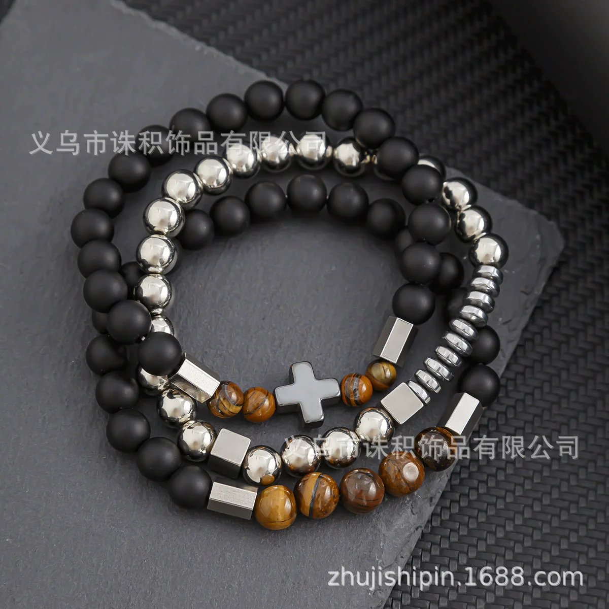 Bracelet Black Matte Copper Inlaid With Zircon Geometric Handmade Unisex - Image 20