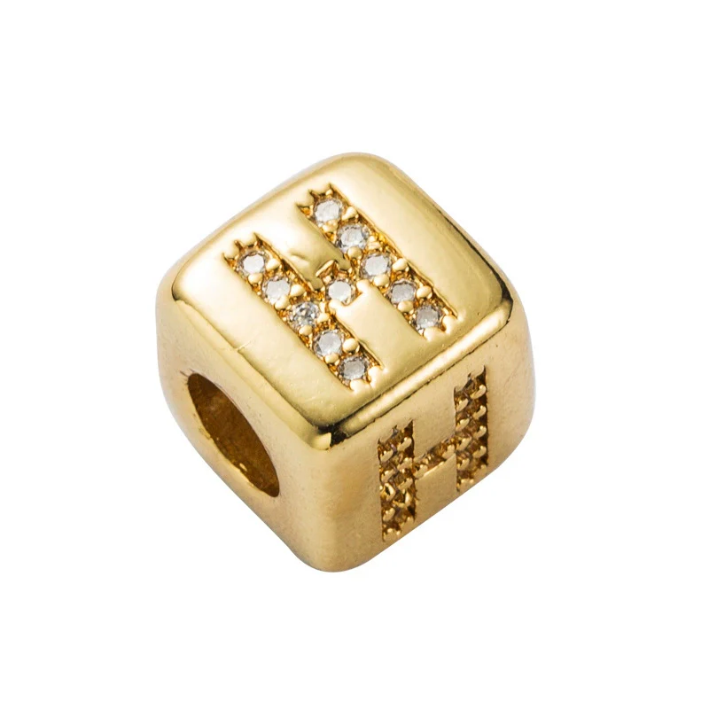 Bracelet Brass Letter Zircon Inlaid Women's - Image 14