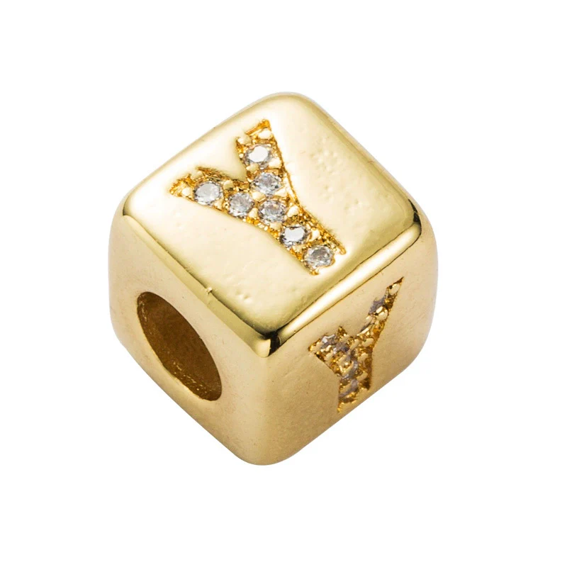 Bracelet Brass Letter Zircon Inlaid Women's - Image 31