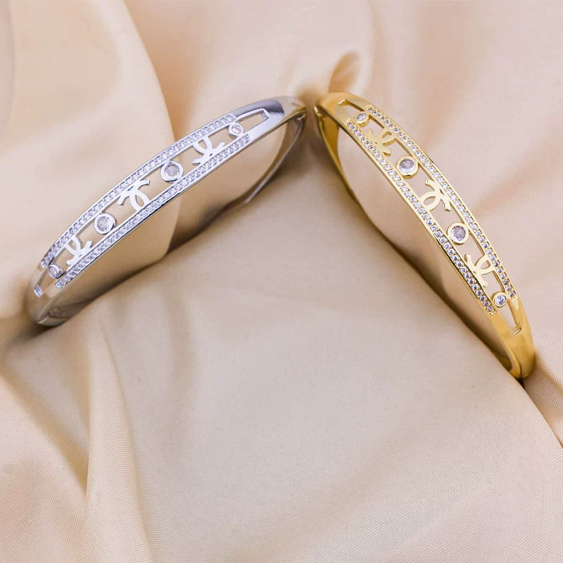 Bracelet Copper Diamondencrusted Simple Electroplating