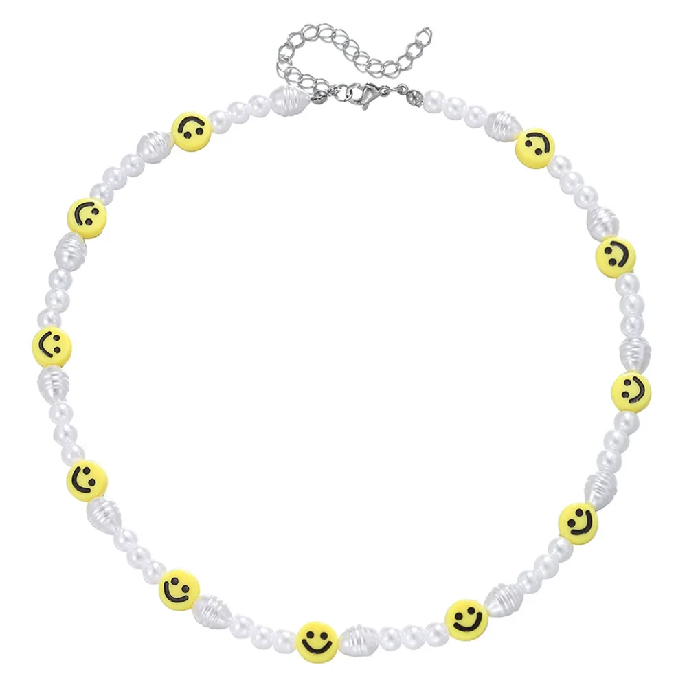 Bracelet Faux Pearls Polymer Clay Stainless Steel Geometric Handmade - Image 7
