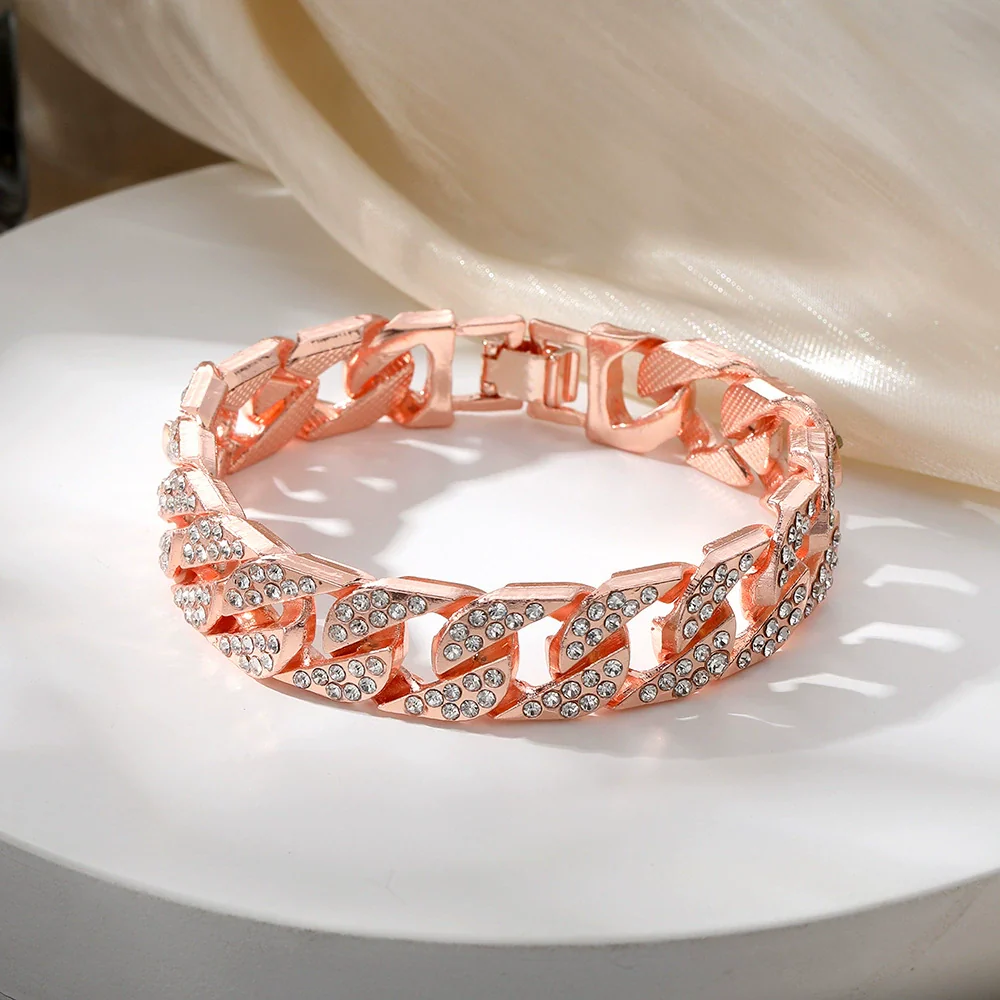 Bracelet Jewelry Alloy Geometric Diamond Retro Trendy Exaggerated Personality Unisex - Image 4