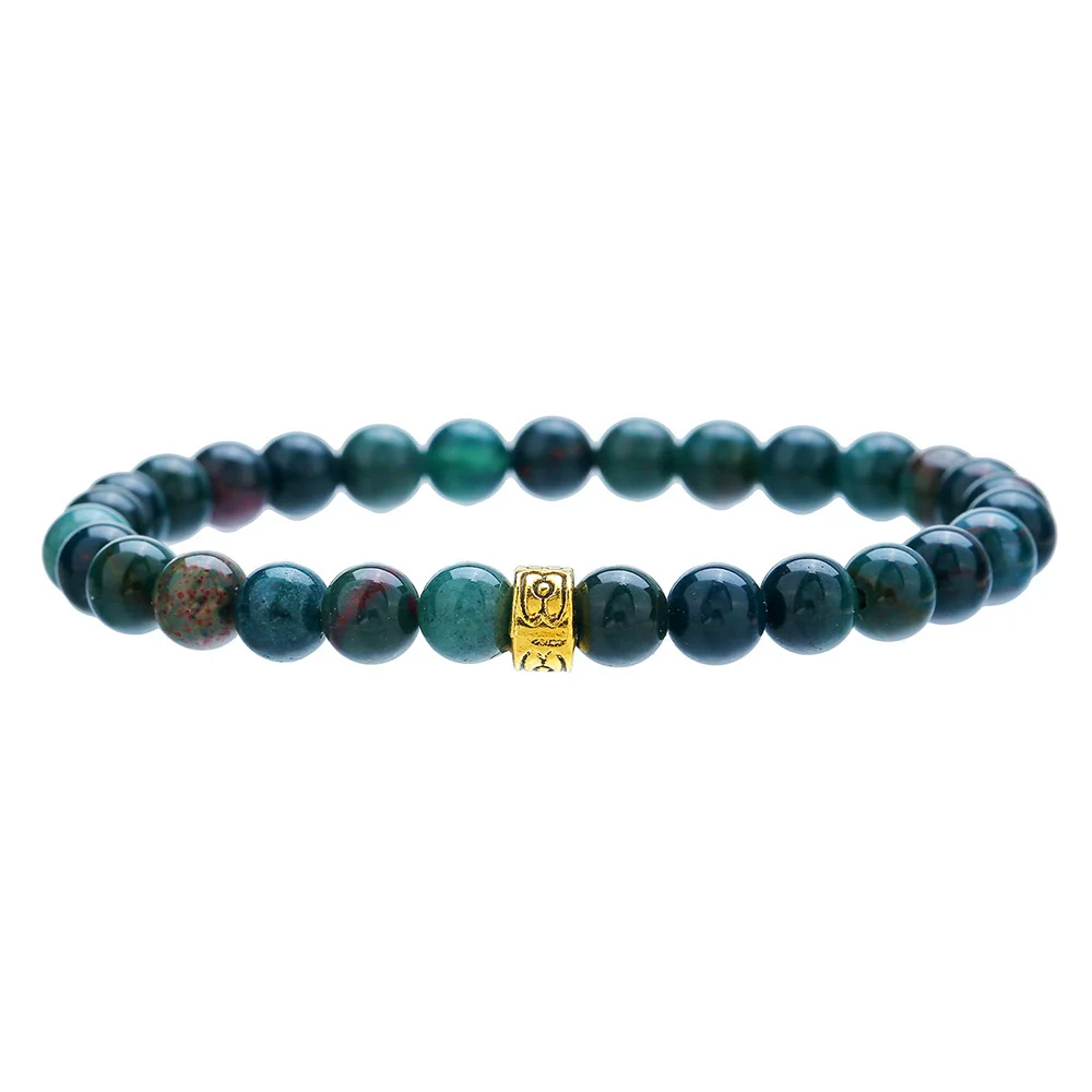 Bracelet Natural Stone Elastic Beaded Geometric Handmade - Image 12