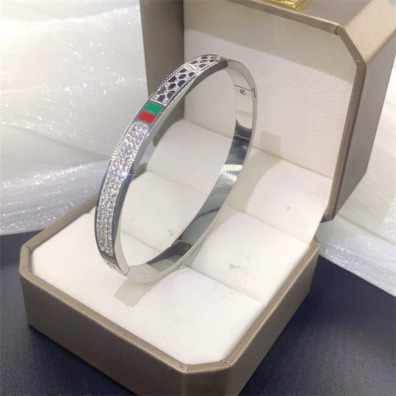 Bracelet Titanium Steel Electroplating Red Green - Image 4