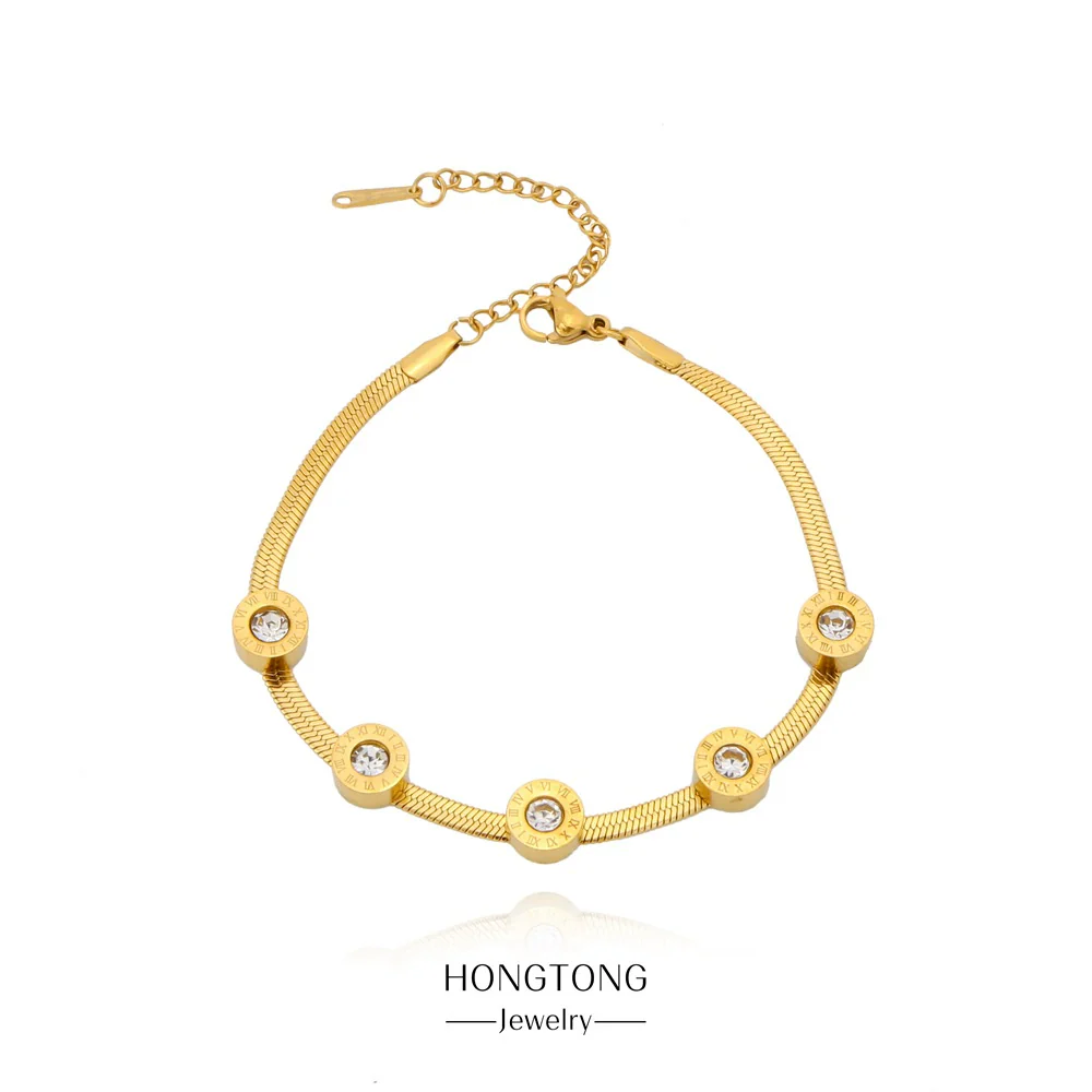 Bracelet Titanium Steel Geometric Electroplating Women's Fashion Cold Style Simple Niche Design Color Protection