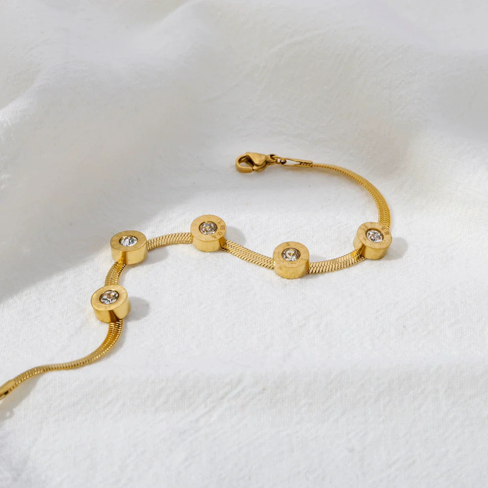 Bracelet Titanium Steel Geometric Electroplating Women's Fashion Cold Style Simple Niche Design Color Protection - Image 3