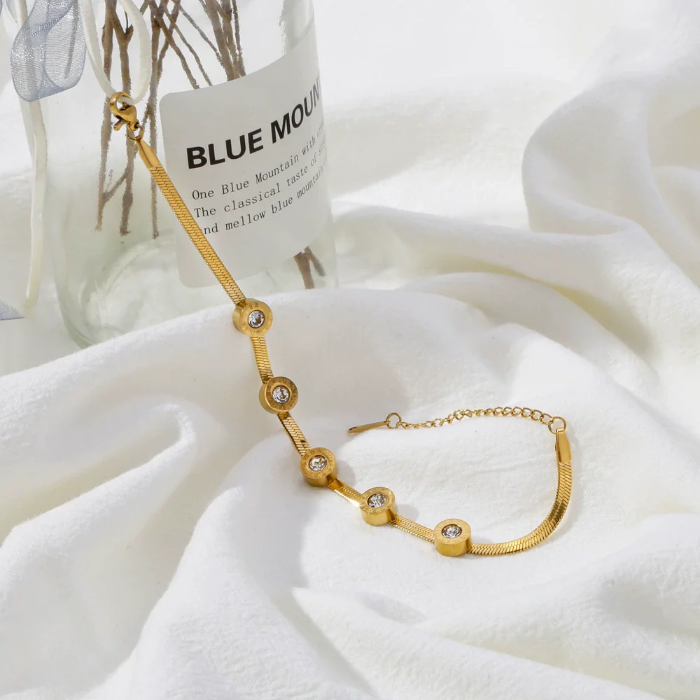 Bracelet Titanium Steel Geometric Electroplating Women's Fashion Cold Style Simple Niche Design Color Protection - Image 4