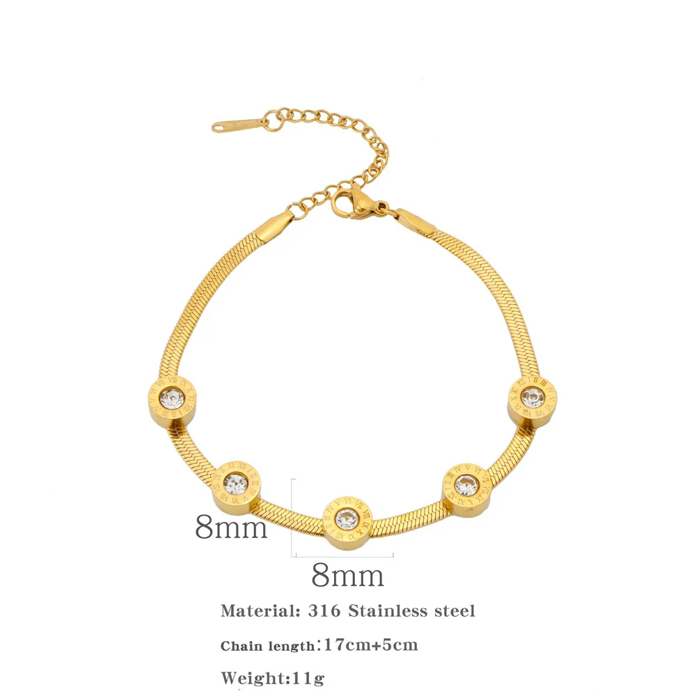 Bracelet Titanium Steel Geometric Electroplating Women's Fashion Cold Style Simple Niche Design Color Protection - Image 6