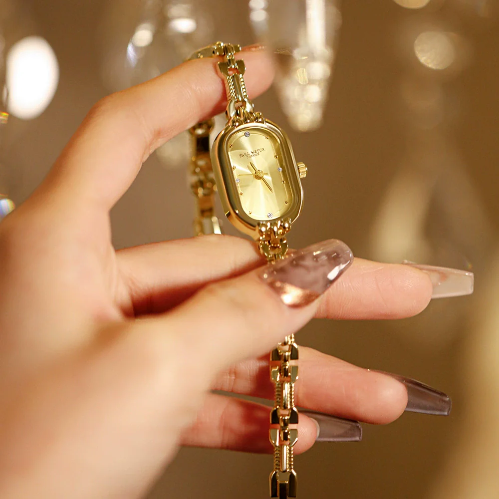 Bracelet Watch Alloy Gold Oval Medieval Retro Literary Fashion Women's Quartz Watch