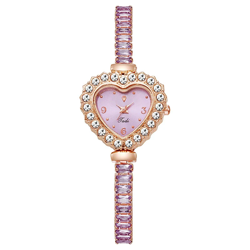 Bracelet Watch Alloy Heart Shape Pullout Style Women's Fashionable - Image 10