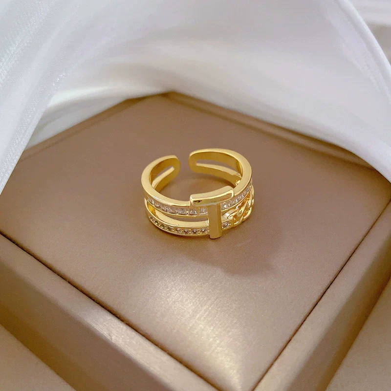 Brass Crown Pattern Electroplated Casual Hand Jewelry Ring - Image 3