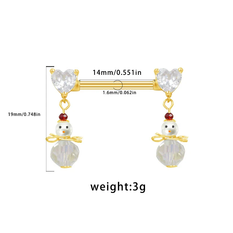 Breast Ring Zinc Alloy Geometric Minimalist Unisex Piercing - Image 9