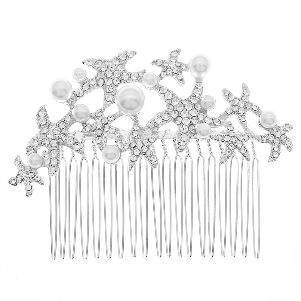 Bridal Alloy Star Rhinestone Handmade Hair Comb Women's Jewelry Hair Accessories - Image 5