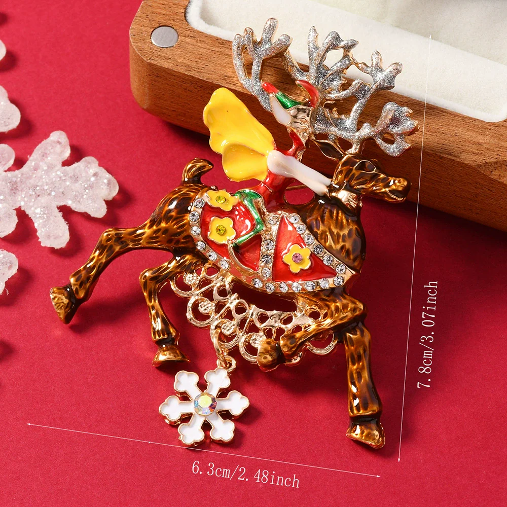 Brooches Enamel Alloy Electroplating Unisex Christmas Style - Image 11