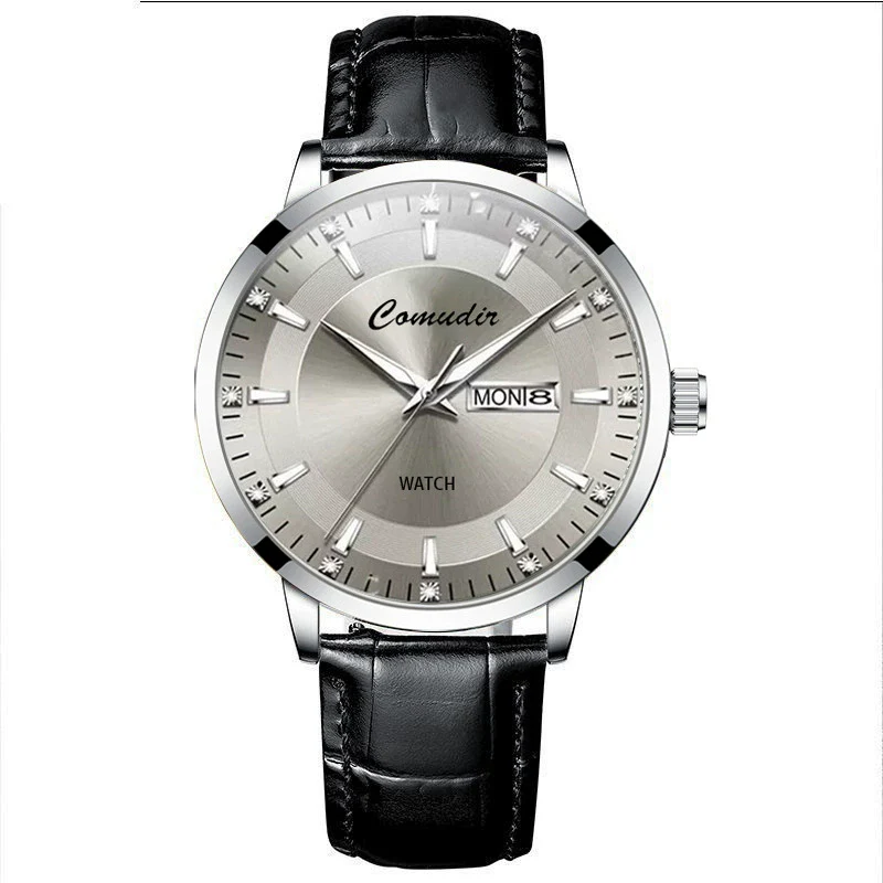 Business Men's Alloy And Stainless Steel Fully Automatic Mechanical Hollow Waterproof Luminous Dual Calendar Round Dial Watch - Image 7