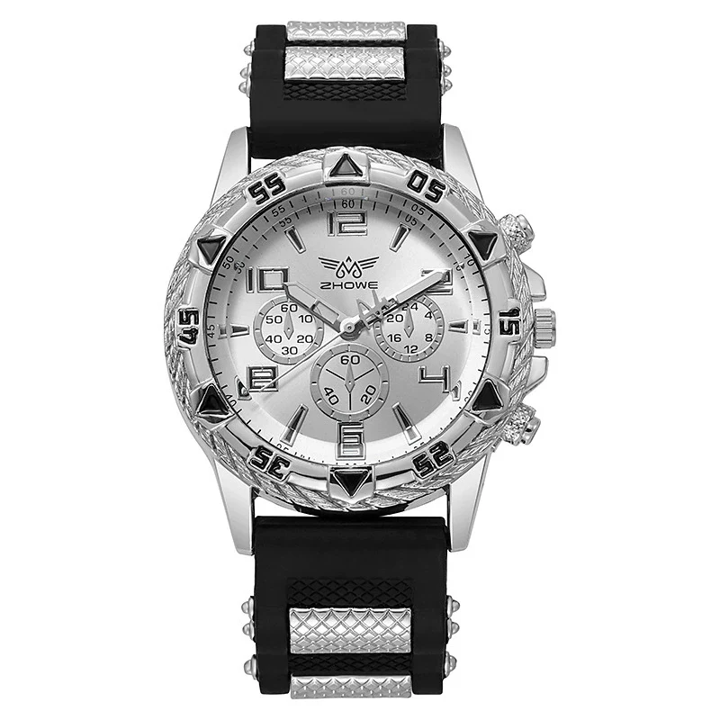 Business Men's Casual Quartz Watch With Fake Threeeye Dial Alloy Case And Strap Stainless Steel Buckle Round Dial - Image 6