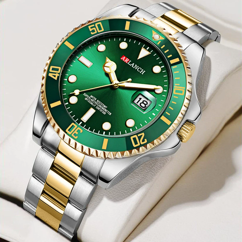 Business Men's Metal And Stainless Steel Round Quartz Watch