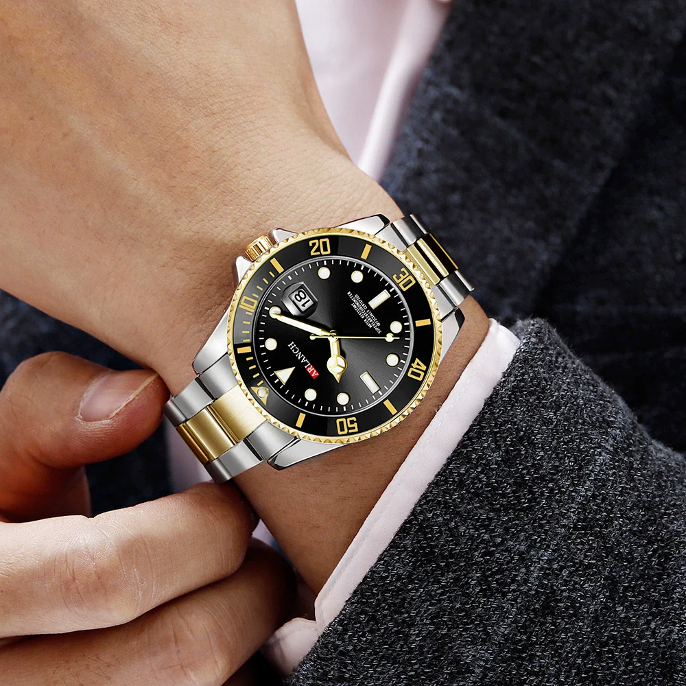 Business Men's Metal And Stainless Steel Round Quartz Watch - Image 4