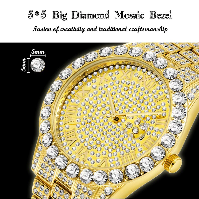 Business Simple Glittering Quartz Watch With Steel Band And Round Dial Made Of Alloy And Stainless Steel - Image 3