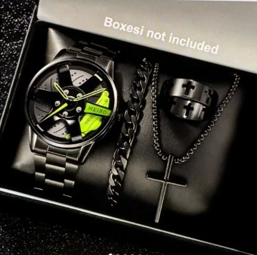Business Style Men's Alloy Watch With Fake Three Eye Calendar Roman Scale And Round Dial - Image 8