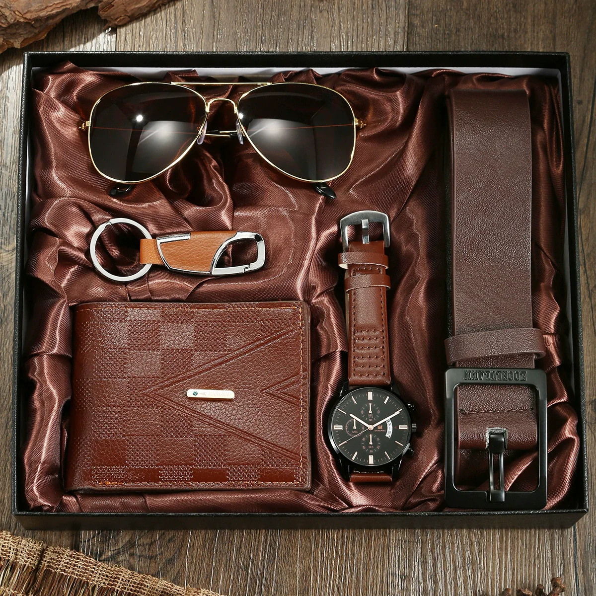 Business Style Men's Quartz Watch Alloy Case Imitation Leather Strap Round Dial - Image 6