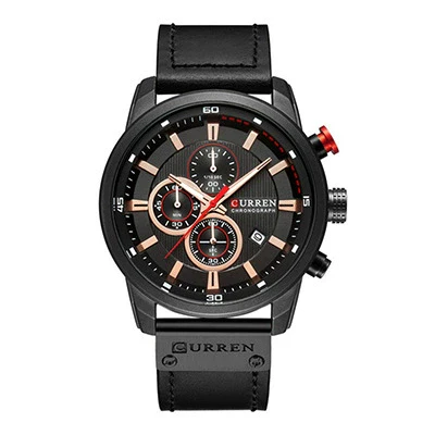 Business Style Men's Wristwatch Metal Case Imitation Leather Strap Stainless Steel Buckle Round Dial - Image 6
