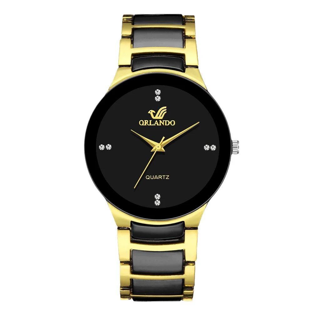 Business Style Round Dial Alloy Case And Strap Steel Band Quartz Watch For Men - Image 5