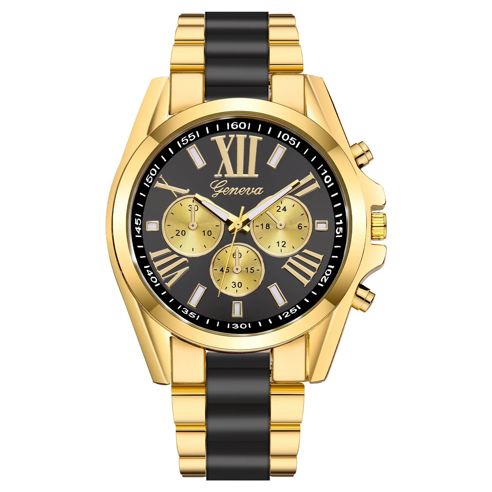 Business Watch Alloy Strip Round Dial With Roman Graduated And Printed Logo For Men - Image 6