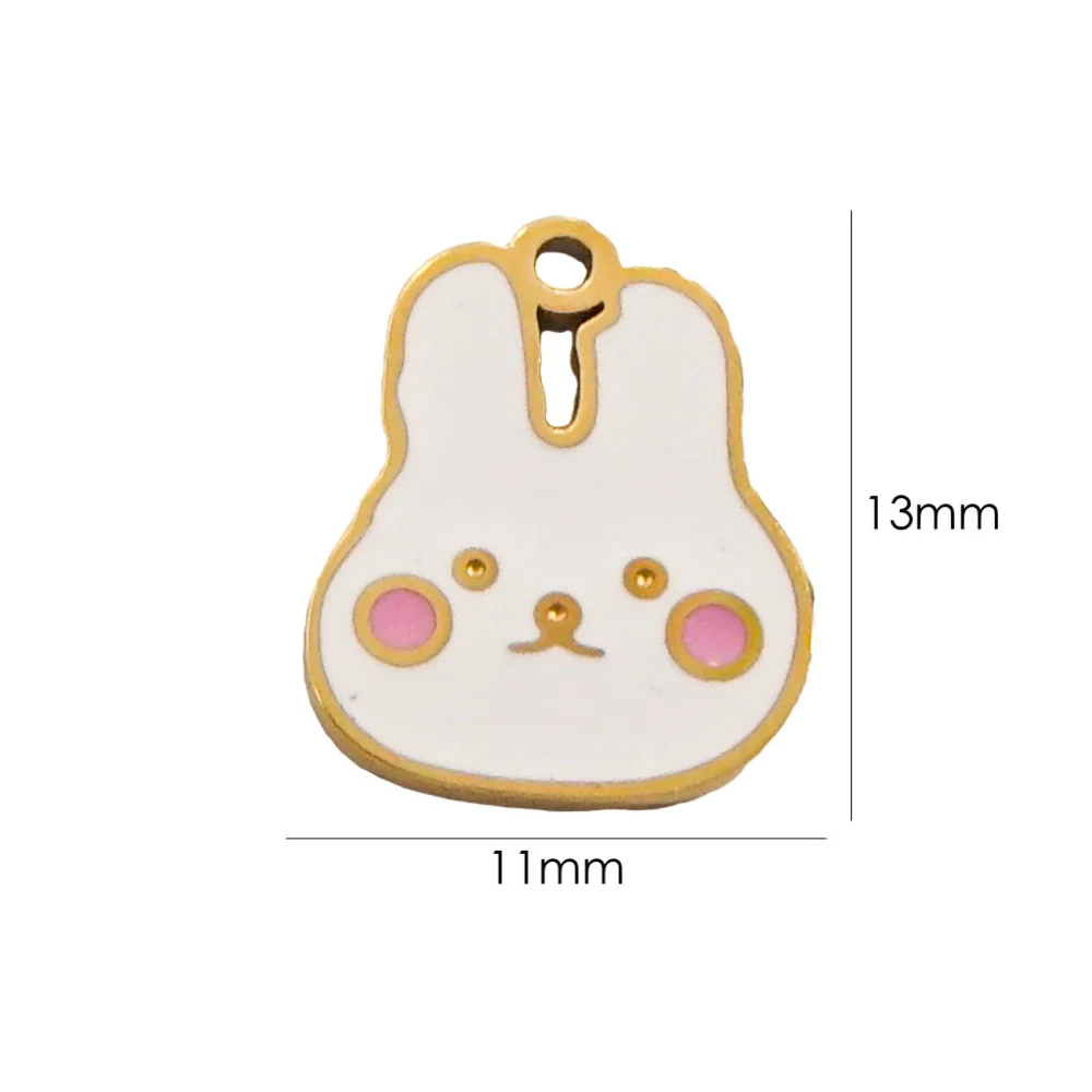 Cartoon Parchia Dog Dripping Oil Stainless Steel Handmade Jewelry Pendant - Image 8