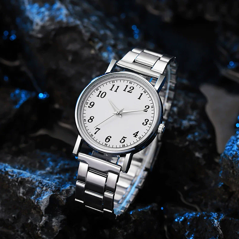 Casual Allmatch Quartz Watch With Iron Band And Round Dial For Students - Image 4