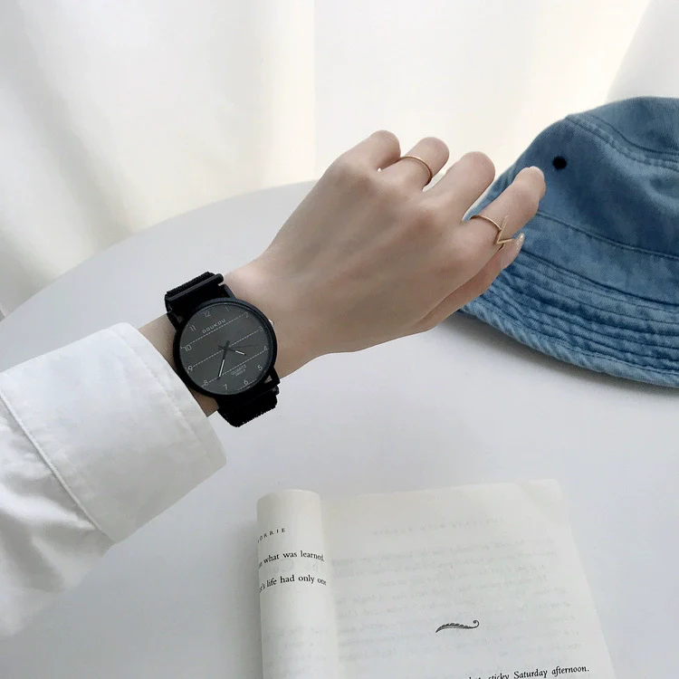 Casual Alloy Case Round Dial Pointer Watch With Pin Buckle For Women And Men - Image 4