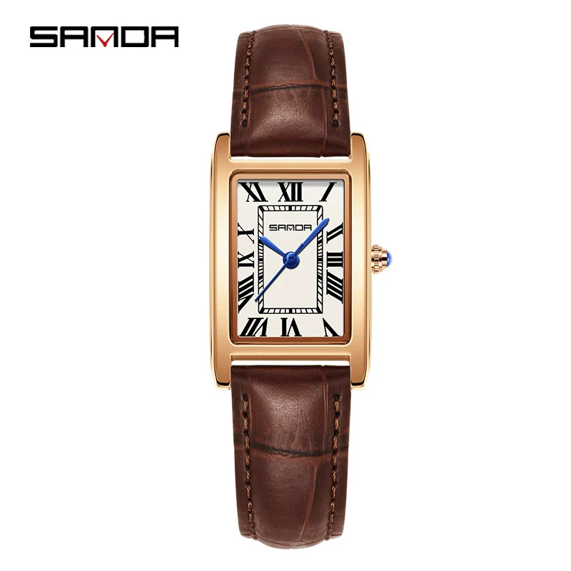 Casual Belt Quartz Watch Retro Style Square Shape For Men And Women Alloy Alloy Case Stainless Steel Buckle - Image 13